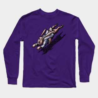 Running Rabbit in a Suit Long Sleeve T-Shirt